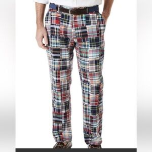 Brooks Brothers Men’s Clark Madras Patchwork pants chinos country club golf prep